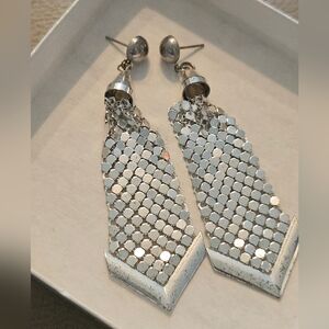 Sparkly Silver Statement Earrings